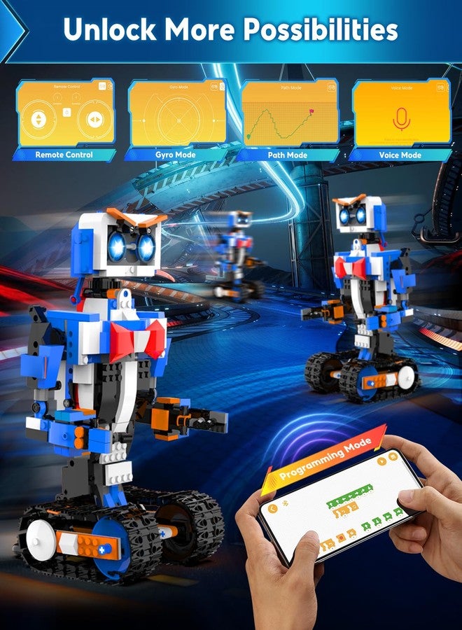 HBUDS Robot Building Kits for Kids, Stem Toys for Boys Age 8-12, APP & Remote Control Educational Coding Building Sets, Programmable Robot for Kids, Rechargeable Robotic Kit Gifts for Girls Boys - Image 3
